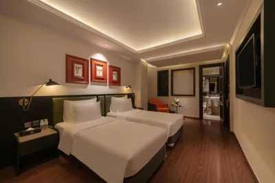 Deluxe 트윈룸, 욕조 - 창문 없음 — Champton Hanoi Hotel